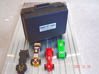 case and pinewood derby track